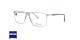 عینک طبی کائوچویی مستطیلی زایس - رنگ نقره ای - عکس زاویه سه رخ