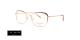 عینک طبی فلزی پروانه ای تد بیکر - رنگ رز گلد با لبه های مشکی - عکس زاویه سه رخ