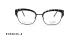 عینک طبی گربه ای کوالی KOALI 20069K - مشکی و شیشه ای و دسته های مشکی - عکس زاویه روبرو