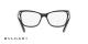 عینک طبی مستطیلی شکل مشکی رنگ بولگاری - زاویه داخل