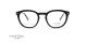 عینک طبی کائوچویی گرد مورل 1880 - MOREL 60126M - مشکی و وسط دسته ها طلایی - عکس از زاویه روبرو