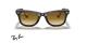 عینک آفتابی ویفرر ری بن فریم کائوچویی قهوه ای هاوانا کلاسیک،عدسی قهوه ای کم رنگ - عکس از زاویه روبرو