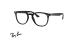 عینک طبی کائوچویی ری بن فریم مربعی گرد - رنگ مشکی - عکس از زاویه سه رخ