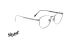 عینک طبی فلزی گرد پرسول - رنگ نقره ای - عکس از زاویه کنار