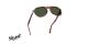 عینک آفتابی پرسول مدل پروفسور فریم کائوچویی قهوه ای هاوانا و عدسی سبز- عکس از زاویه کنار