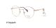 عینک طبی اوسه فریم فلزی طلایی گرد - عکس از زاویه سه رخ