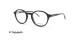 عینک طبی اوسه فریم کائوچویی گرد و مشکی - عکس از زاویه سه رخ