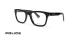 عینک طبی پلیس فریم مربعی کائوچویی ضخیم - عکس از زاویه سه رخ