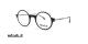 عینک طبی REDELE فریم کائوچویی- تیتانیومی گرد خاص رنگ مشکی و ابرویی شیشه ای رنگ ، دسته های تیتانیومی  - عکس از زاویه سه رخ