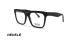 عینک طبی REDELE فریم کائوچویی شبه مربعی رنگ مشکی و ابرویی و قاب ضخیم - عکس از زاویه سه رخ