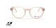 عینک طبی بچگانه دخترانه جولبو فریم کائوچویی گرد رنگ صورتی کمرنگ دسته ها طوسی - عکس از زاویه روبرو