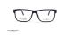 عینک طبی رویه دار سنترواستایل فریم کائوچویی مستطیلی رنگ سرمه ای تیره - عکس از زاویه روبرو