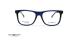 عینک طبی رویه دار سنترواستایل فریم کائوچویی مربعی سورمه ای - عکس از زاویه روبرو