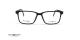 عینک طبی رویه دار سنترواستایل فریم کائوچویی مستطیلی رنگ مشکی - عکس از زاویه روبرو