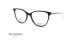 عینک طبی زنانه آناهیکمن فریم گربه ای کائوچویی مشکی با دسته تیتانیومی نقره ای - عکس از زاویه سه رخ