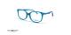 عینک طبی بچگانه سنترواستایل فریم کائوچویی بیضی رنگ آبی - عکس از زاویه سه رخ 