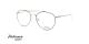 عینک طبی هیکمن فلزی گرد - فریم مشکی و پل ها و دسته های نقره ای - عکس از زاویه سه رخ