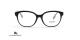 عینک طبی کائوچویی بربری فریم کائوچویی بیضی شکل رنگ مشکی با لوگوی طلایی بربری گوشه ی عینک - عکس از زاویه روبرو