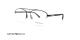 عینک طبی امپریو آرمانی فریم فلزی خلبانی دو پال زیر گریف با رنگ مشکی - عکس از زاویه سه رخ