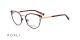 عینک طبی گربه ای کوالی - KOALI 20030K- رنگ زرشکی و صورتی - اپتیک وحدت- عکس زاویه سه  رخ