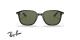 عینک آفتابی مربعی کائوچویی مشکی با شیشه سبز ری بن مدل لئونارد - عکس از زاویه روبرو