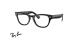 عینک طبی ری بن فریم کائوچویی مشکی حدقه زاویه دار مشکی - عکس از زاویه سه رخ 