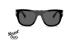 عینک آفتابی پرسول و دولچه گابانا فریم کائوچویی مشکی مربعی، دسته های پهان با لوگوی D&G - عکس از زاویه روبرو