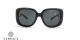 عینک آفتابی ورساچه فریم کائوچویی پروانه ای مربعی مشکی عدسی دودی - عکس از زاویه روبرو