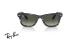 عینک آفتابی ری بن مدل ویفرر بیو استات فریم کائوچویی طوسی گرادیانترو عدسی خاکستری - عکس از زاویه روبرو