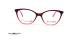 عینک طبی زنانه رویه دار سنترواستایل فریم گربه ای کائوچویی قرمز صورتی - عکس از زاویه روبرو