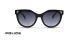عینک آفتابی زنانه گربه ای پلیس فریم کائوچویی مشکی عدسی سورمه ای - عکس از زاویه روبرو