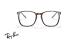 عینک طبی ری بن جنس استات فریم مربعی رنگ قهوه ای هاوانا - عکس از زاویه روبرو