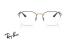 عینک طبی ری بن فریم زیر گریف به رنگ قهوه ای طلایی - عکس از زاویه روبرو