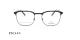 عینک طبی مربعی اوگا - OGA 10120O - مشکی -مشکی قرمز- عکاسی وحدت - زاویه روبرو