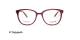 عینک طبی مربعی کائوچویی اوسه - فریم بنفش هاوانا و دسته های بنفش ساده - عکس از زاویه روبرو