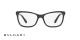 عینک طبی مستطیلی شکل مشکی رنگ بولگاری - زاویه رو به رو