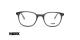 عینک طبی کائوچویی مشکی مربعی هاوک - عکس از زاویه روبرو