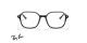 عینک طبی مربعی مشکی براق کائوچویی - عکس از زاویه روبرو