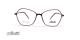عینک طبی زنانه سیلوئت فریم پروانه ای کائوچویی و تیتانیوم رنگ بنفش طلایی - عکس از زاویه روبرو