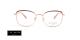 عینک طبی فلزی پروانه ای تد بیکر - رنگ رز گلد با لبه های مشکی - عکس زاویه روبرو