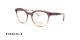 عینک طبی کائوچویی گربه ای کوالی KOALI 20104K - دو رنگ - بنفش و عسلی - عکس زاویه سه رخ