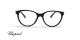 عینک طبی زنانه شوپارد فریم کائوچویی گربه ای مشکی نگین دار - عکس از زاویه روبرو