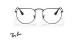 عینک طبی ری بن فریم فلزی زاویه دار چند ضلعی مشکی - عکس از زاویه روبرو