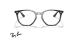 عینک طبی کائوچویی ری بن فریم چندضلعی - رنگ قهوه ای هاوانا - عکس از زاویه روبرو