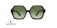 عینک آفتابی کائوچویی زنانه ولنتینو فریم چندضلعی قهوه ای هاوانا عدسی سبز رنگ - عکس از زاویه روبرو