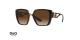 عینک آفتابی زنانه دولچه گابانا فریم پروانه ای -رنگ قهوه ای هاوانا و عدسی قهوه ای طیف دار - عکس از زاویه سه رخ