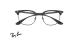 عینک طبی کائوچویی ری بن فریم مربعی - رنگ مشکی - عکس از زاویه روبرو