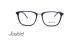 عینک طبی مربعی کائوچویی سیفلد - رنگ سرمه ای - عکس زاویه روبرو