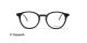 عینک طبی گرد کائوچویی اوسه - فریم مشکی - عکس از زاویه روبرو