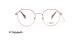 عینک طبی اوسه فریم فلزی طلایی گرد - عکس از زاویه روبرو